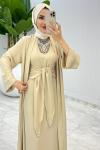 Taş Premium Sofia Abaya Takım Tesettür Giyim