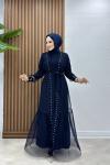 Alime Abaya Lacivert