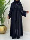 İNCİLİ ABAYA Siyah