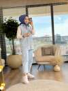 32626 Denim Oversize Yelek Mavi